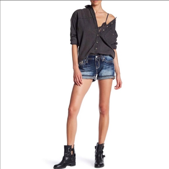 Rock Revival Jeans Short Fleur Denim Size 25 New